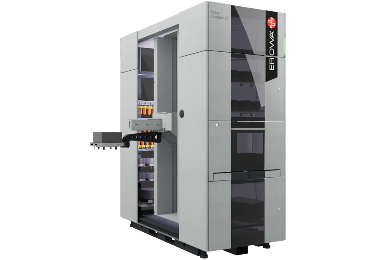 Erowa Robot Compact 80, compact automation for milling machining capabilities