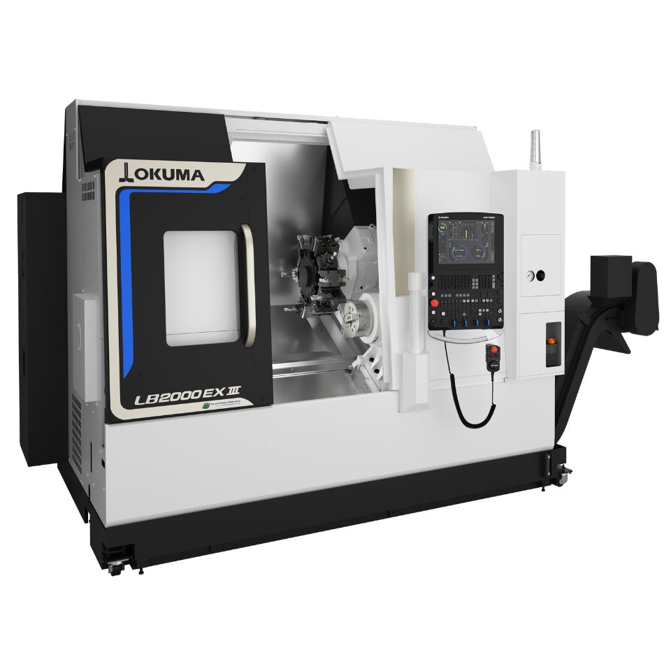 LB2000 EX III with OSP-P500 Okuma LB2000 EX III MYW, turning center with OSP-P500 control