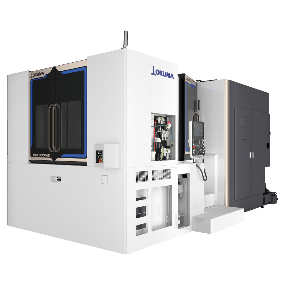 Okuma MA-600HIII, a horizontal machining center with OSP-P500 CNC control
