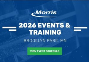 2026 Events and Training banner for Morris Midwest promoting CNC education hands on learning tech demonstrations and manufacturing workshops