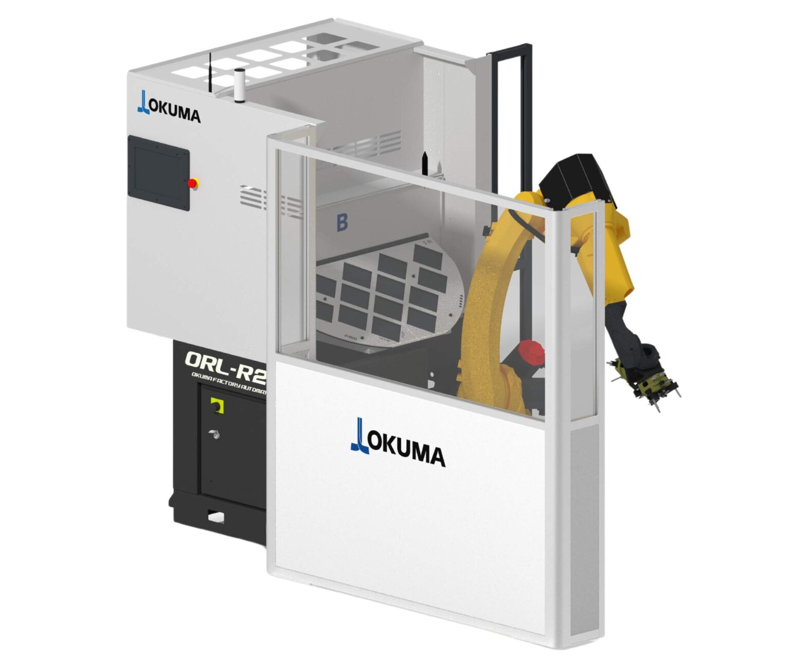 Okuma Robot Loader (ORL) Rotary Cell for lathe tending automation
