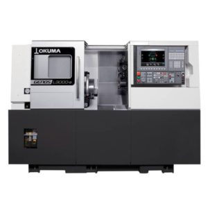 Okuma GENOS L3000-e, a horizontal one saddle lathe with the option to add milling and y-axis capabilities