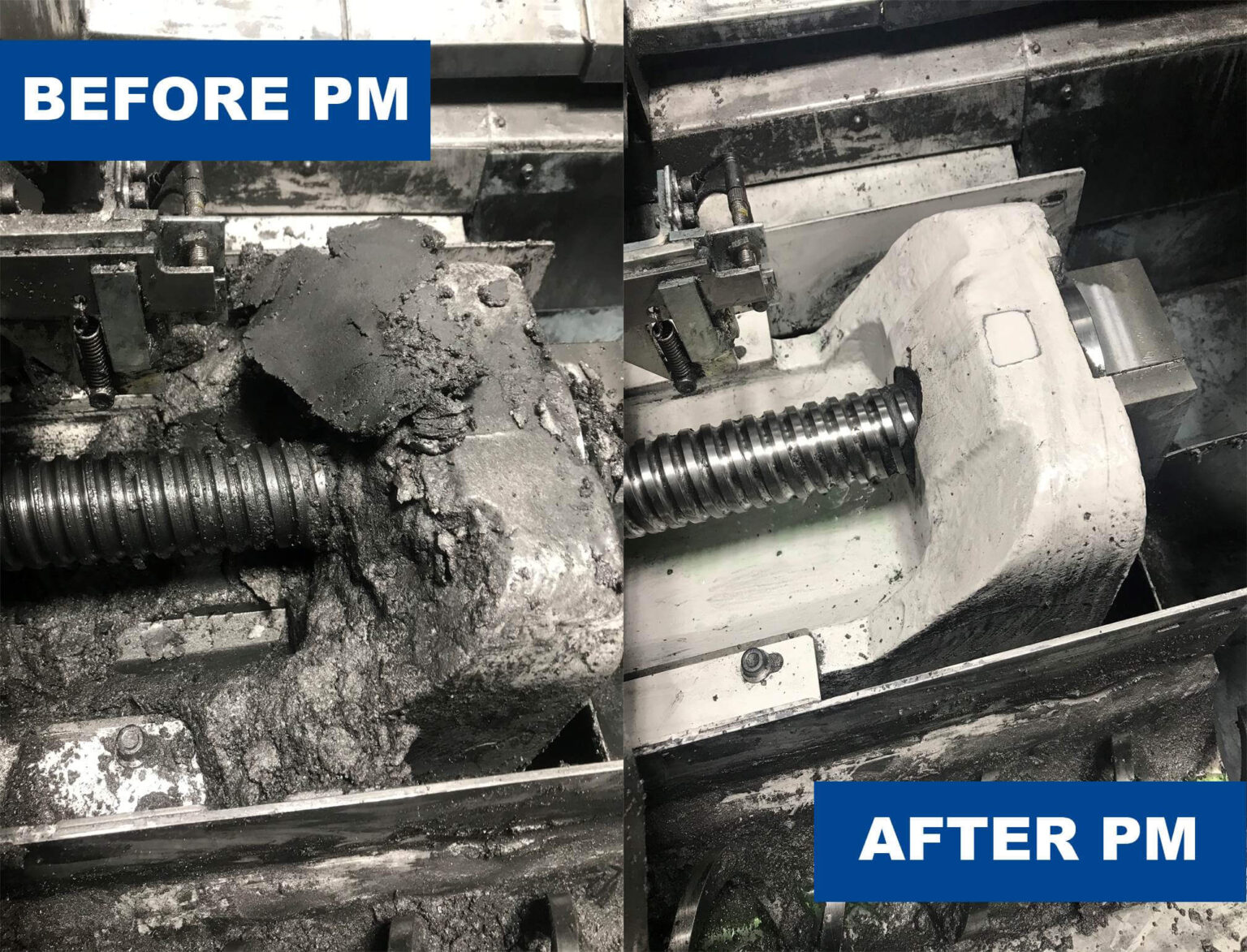 Preventative Maintenance Before & After Graphic (1) Comprehensive Preventative Maintenance improves uptime, life span, and performance of your machine tool